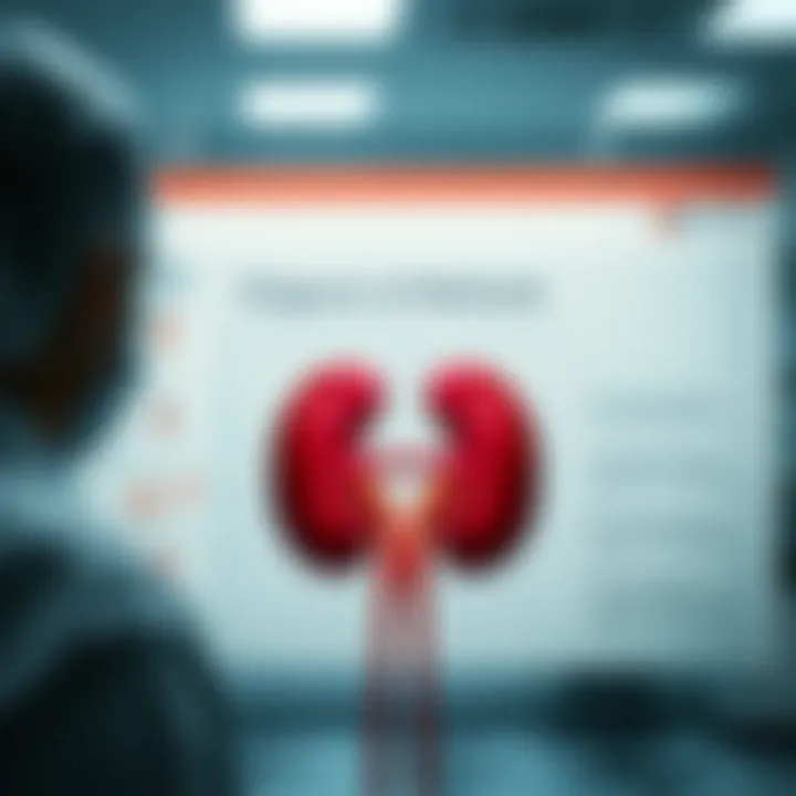 Flowchart detailing diagnosis methods for renal conditions