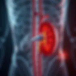 Illustration of renal anatomy highlighting functions