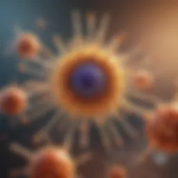 A detailed illustration of the immune system's response in allergic reactions