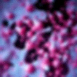 Illustration of brain tumor cells under a microscope