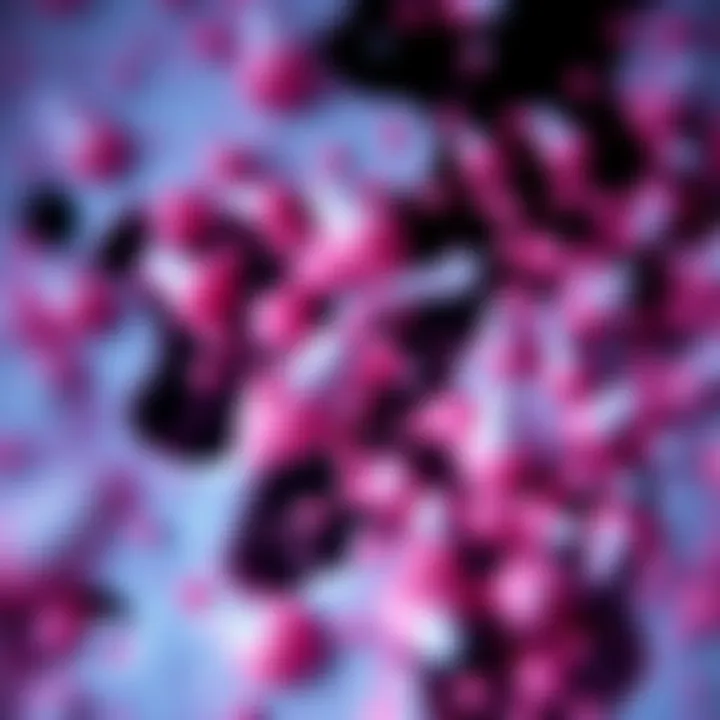 Illustration of brain tumor cells under a microscope