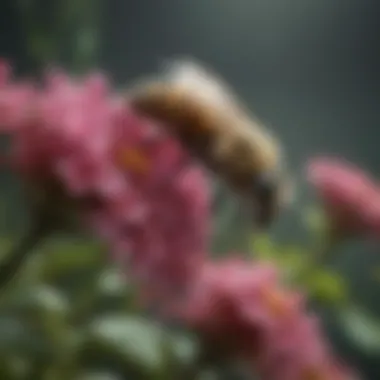 Biodiversity and Its Relationship with Pollination A diverse array of flowering plants attracting various pollinators