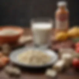 A vibrant display of calcium-rich foods, emphasizing the importance of diet in bone health.