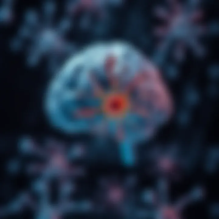 Illustration depicting the mechanism of action of anti-amyloid antibodies in neurodegenerative diseases