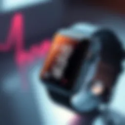 Apple Watch displaying pulse oximeter readings