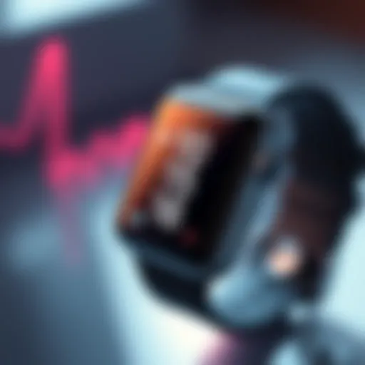 Apple Watch displaying pulse oximeter readings