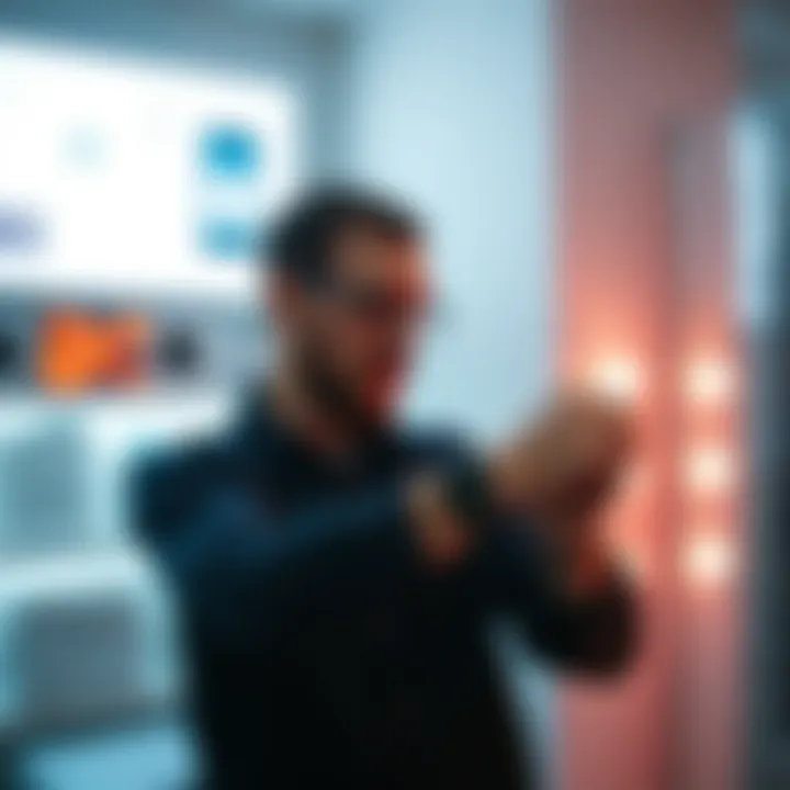 User interacting with Apple Watch for health monitoring