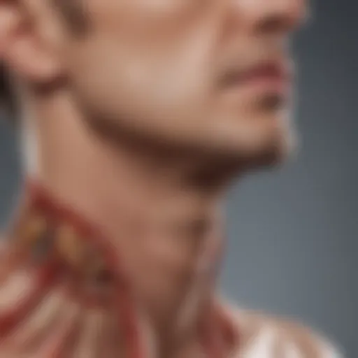 Detailed illustration of neck cancer types