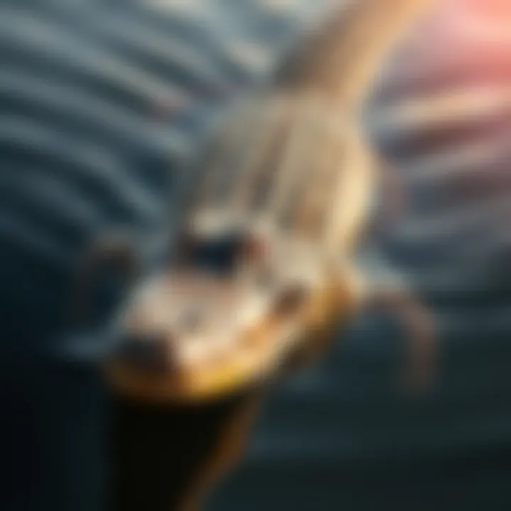 The Saltwater Crocodile: Apex Predator of Australia's Rivers A majestic saltwater crocodile gliding through the water