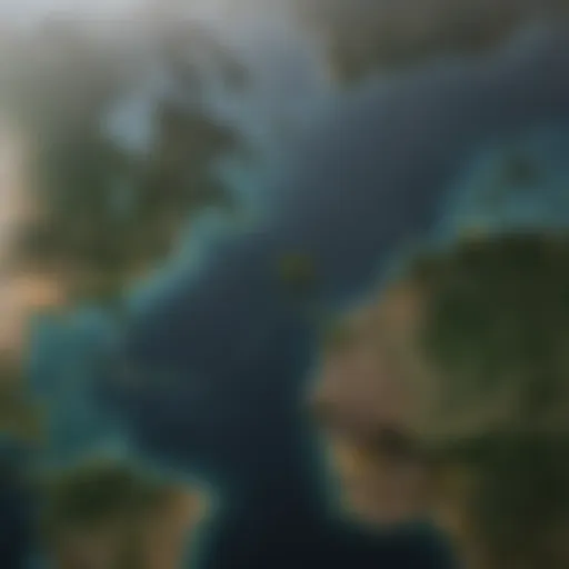 A detailed map showcasing global carbon emissions hotspots