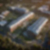 Aerial view of Charles Darwin University campus showcasing its modern architecture