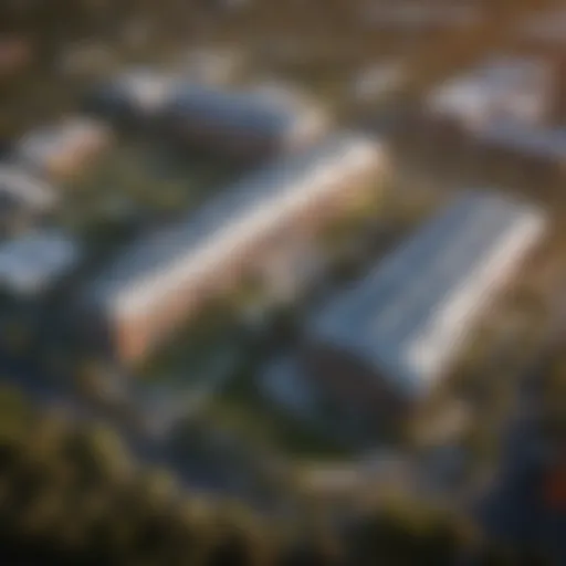 Aerial view of Charles Darwin University campus showcasing its modern architecture