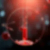 A conceptual diagram illustrating cell-free DNA extraction from blood samples.