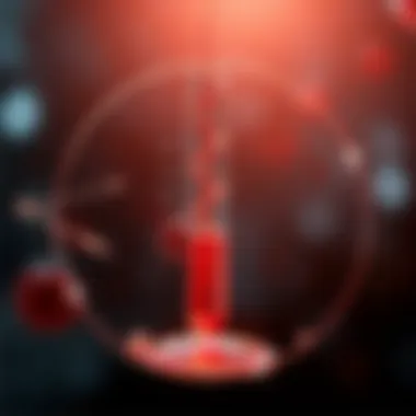 A conceptual diagram illustrating cell-free DNA extraction from blood samples.