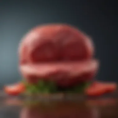 Balancing Red Meat with Healthy Dietary Choices Healthy dietary options including fruits and vegetables alongside red meat