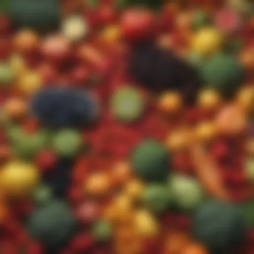 Colorful array of fruits and vegetables representing a healthy diet