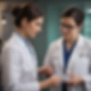 Medical professional discussing screening options with a patient