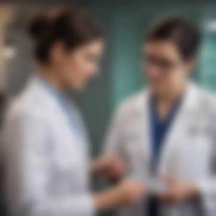 Medical professional discussing screening options with a patient