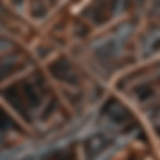 Microscopic view of ferrous alloy structure