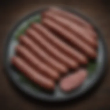 Regional varieties of field sausage displayed on a platter