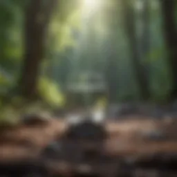 A serene landscape representing mindfulness and mental peace