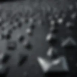 Geometric arrangement of points forming triangles