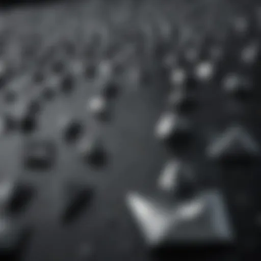 Geometric arrangement of points forming triangles