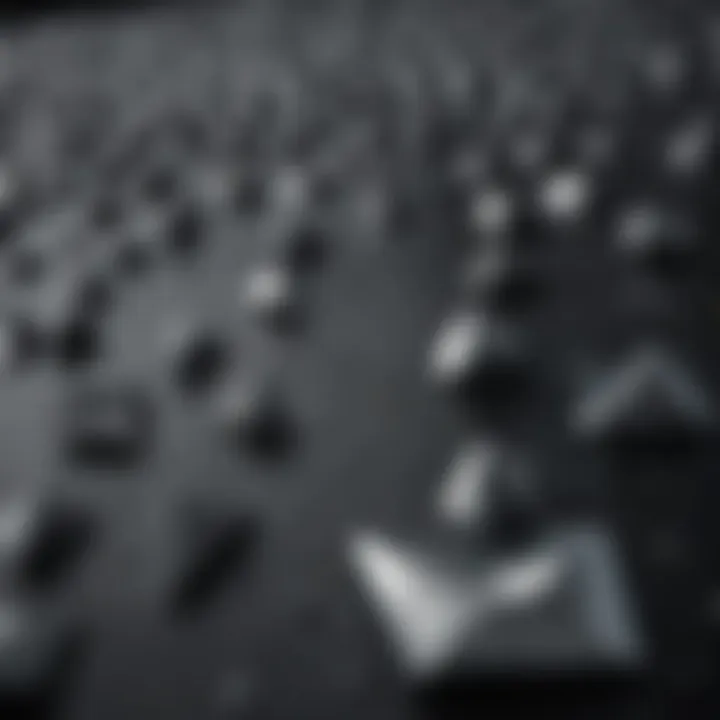 Geometric arrangement of points forming triangles