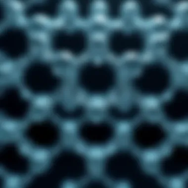 Crystalline structure of aluminum oxide showing lattice arrangement