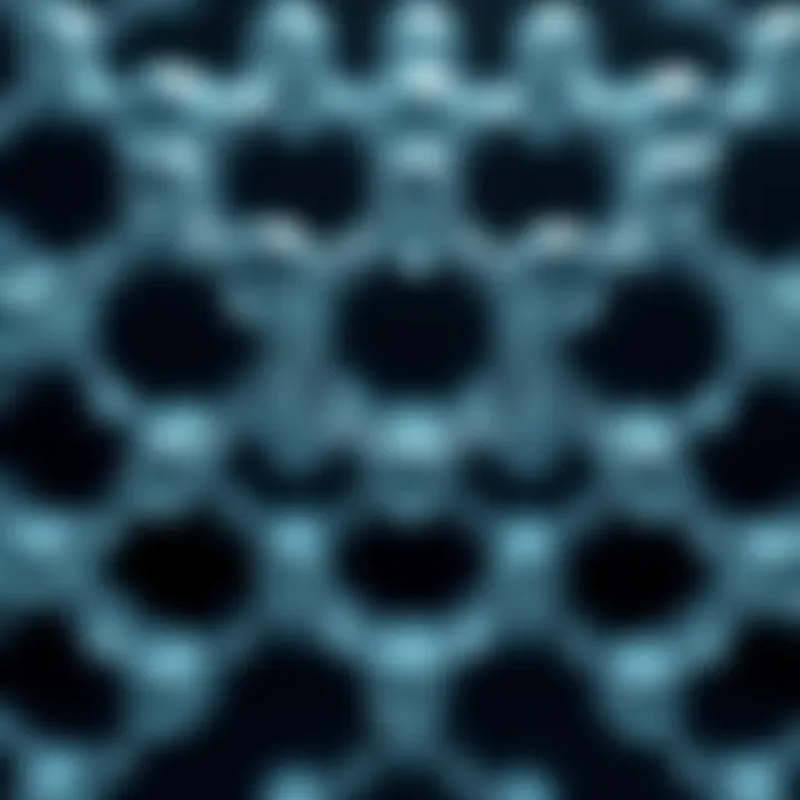 Crystalline structure of aluminum oxide showing lattice arrangement