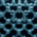 Lattice Arrangement of Crystalline Aluminum Oxide Crystalline structure of aluminum oxide showing lattice arrangement