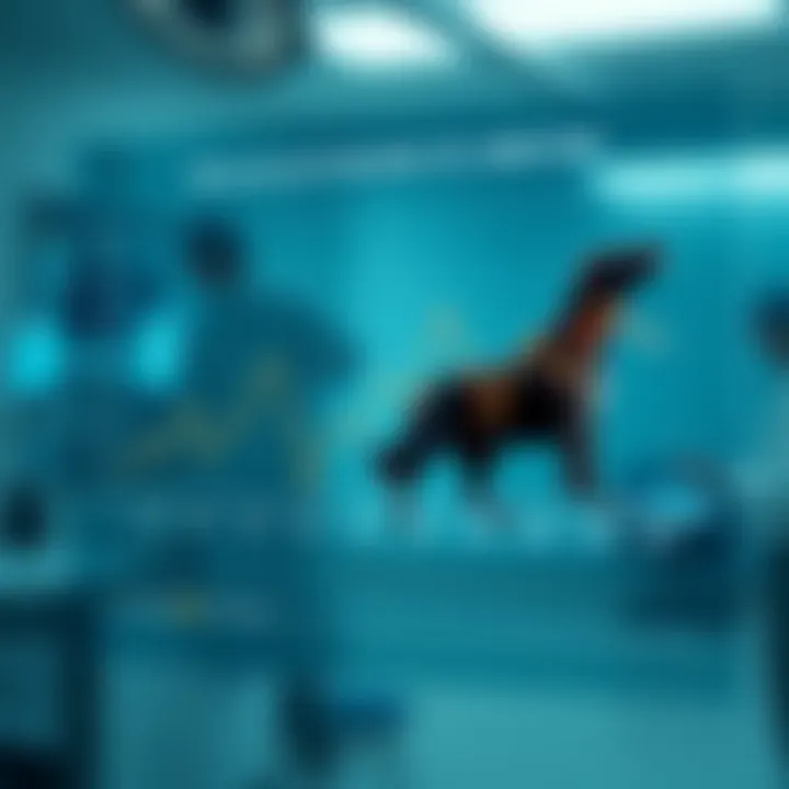 Chart depicting current research advancements in veterinary monoclonal antibodies
