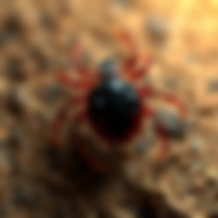 Illustration depicting the life cycle of a deer tick