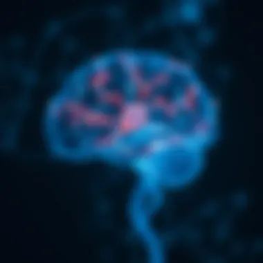 An abstract representation of the brain affected by a stroke, highlighting neural connections.