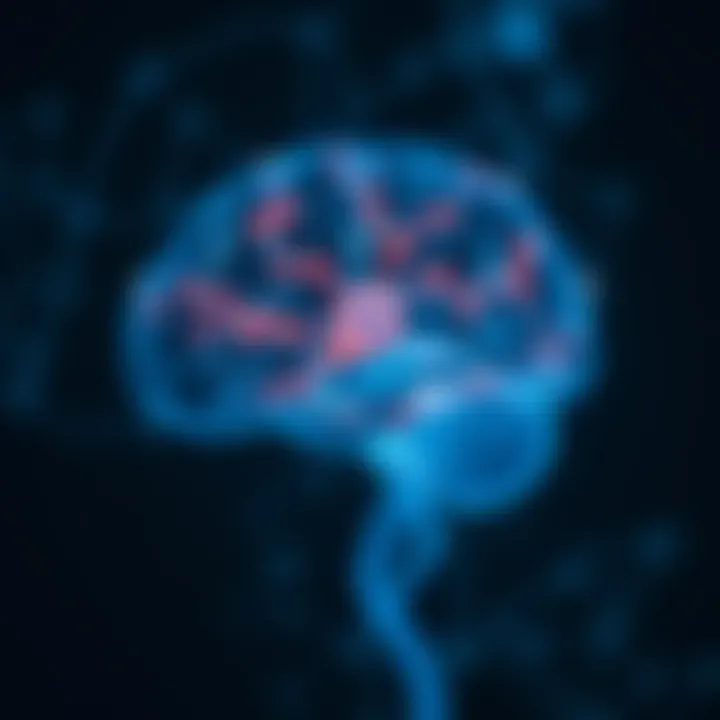 An abstract representation of the brain affected by a stroke, highlighting neural connections.
