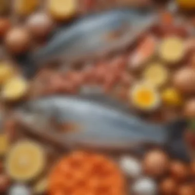 Nutritional Sources of Vitamin D A variety of food sources rich in vitamin D, including fish, eggs, and fortified products.