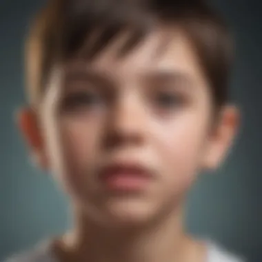 Depiction of Early Symptoms in a Child with DMD Child showing early symptoms of DMD