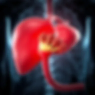 Liver Anatomy and Its Deterioration Detailed illustration of liver anatomy highlighting deterioration.