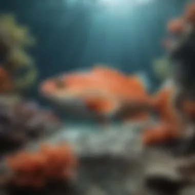 Vulnerable Fish in Coral Ecosystems Vulnerable fish species swimming in a coral reef