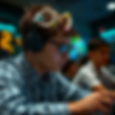 Mental Engagement Through Games A person engaged in a brain game, showcasing mental engagement and focus