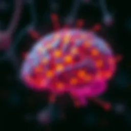 A vibrant brain with neural connections highlighted to symbolize neuroplasticity