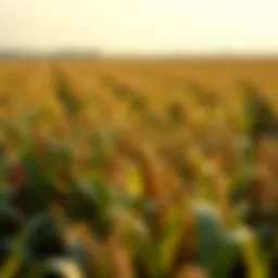 Corn field illustrating average yield concepts
