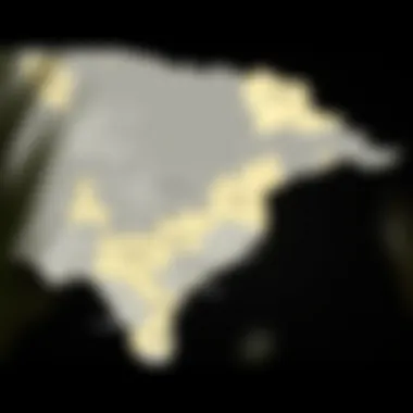 Regional Variations in Corn Yield Map highlighting regional yield variations