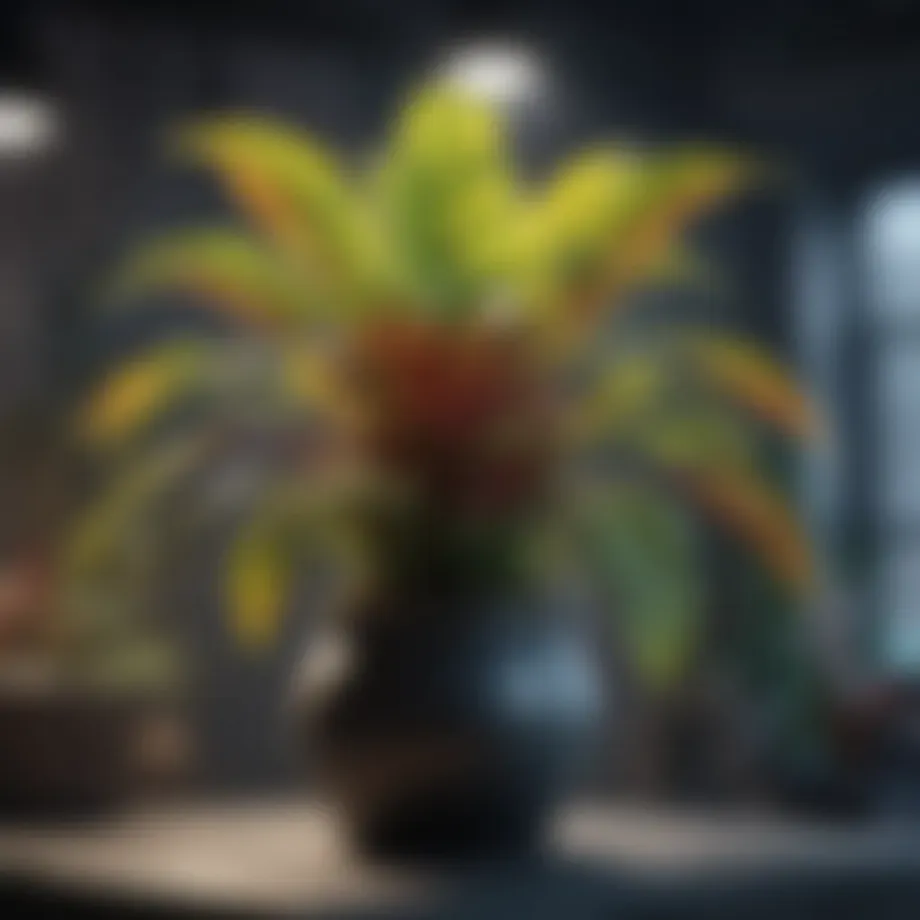 A vibrant indoor plant known for air purification