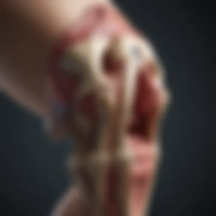 Diagram illustrating knee anatomy