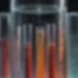 Close-up of liquid bacterial culture in a test tube