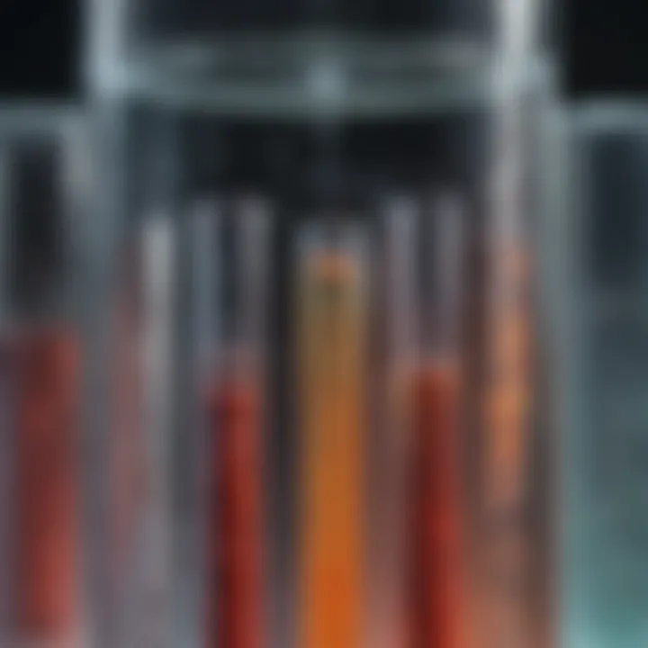 Close-up of liquid bacterial culture in a test tube