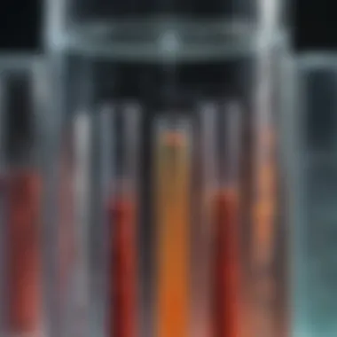 Liquid Bacterial Culture in Focus Close-up of liquid bacterial culture in a test tube