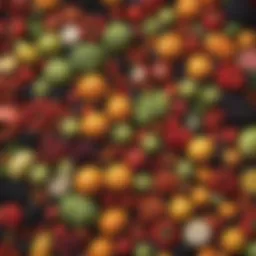 A vibrant display of various fruits and vegetables