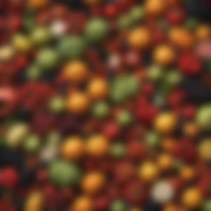 A vibrant display of various fruits and vegetables